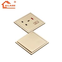 Brushed Gold Wall Switch Push On Off Switch 1gang 2way